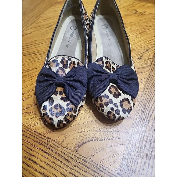 Bella-Vita Animal Print Shoes 9N, Leather Suede Uppers Pre-owned - Picture 1 of 9